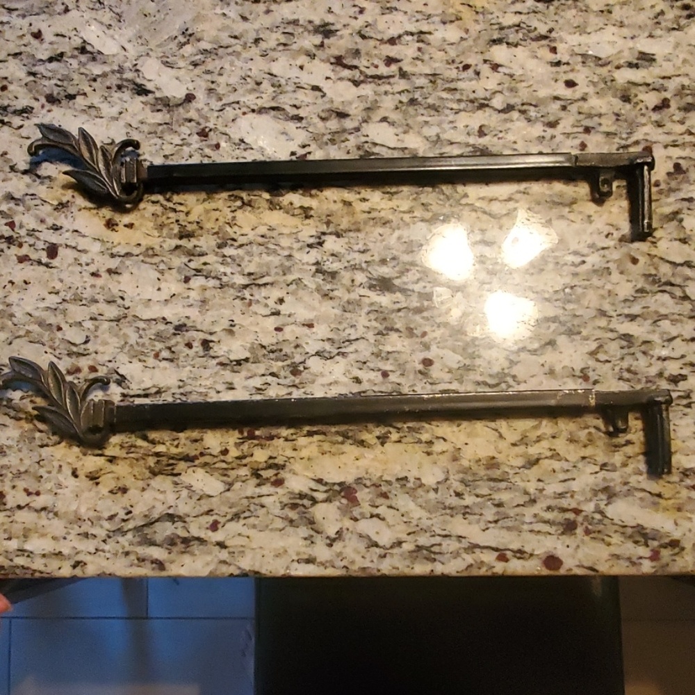 Antique curtain rods from the 40s.